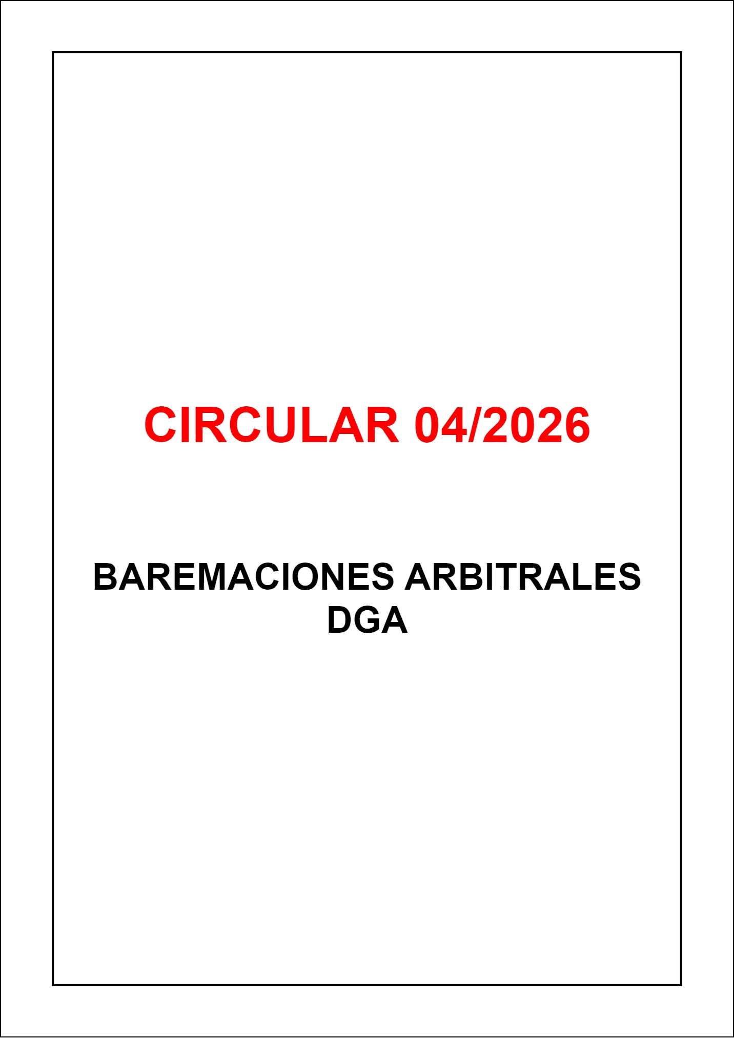 Baremaciones Arbitrales DGA