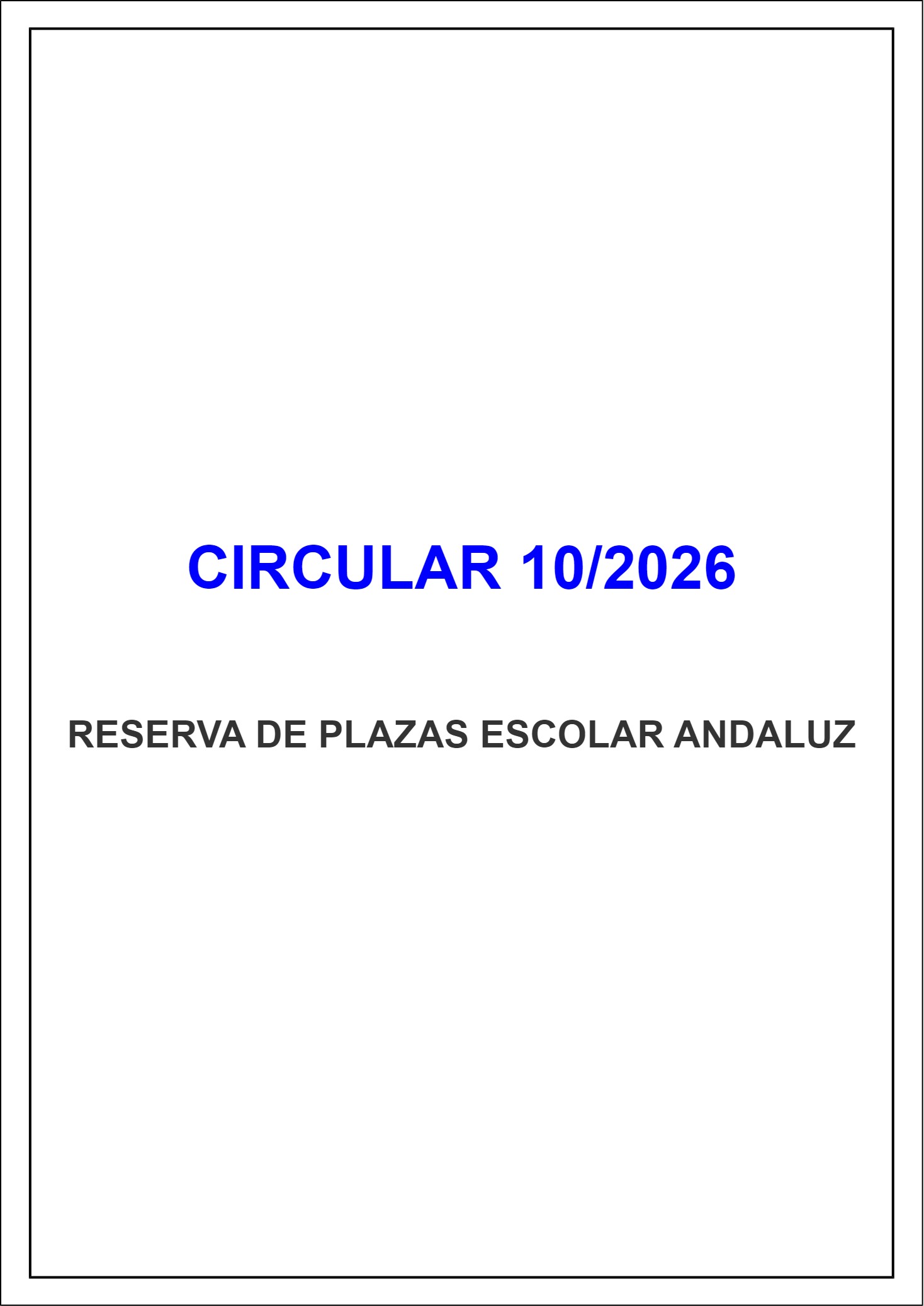 Reserva de Plazas Escolar Andaluz