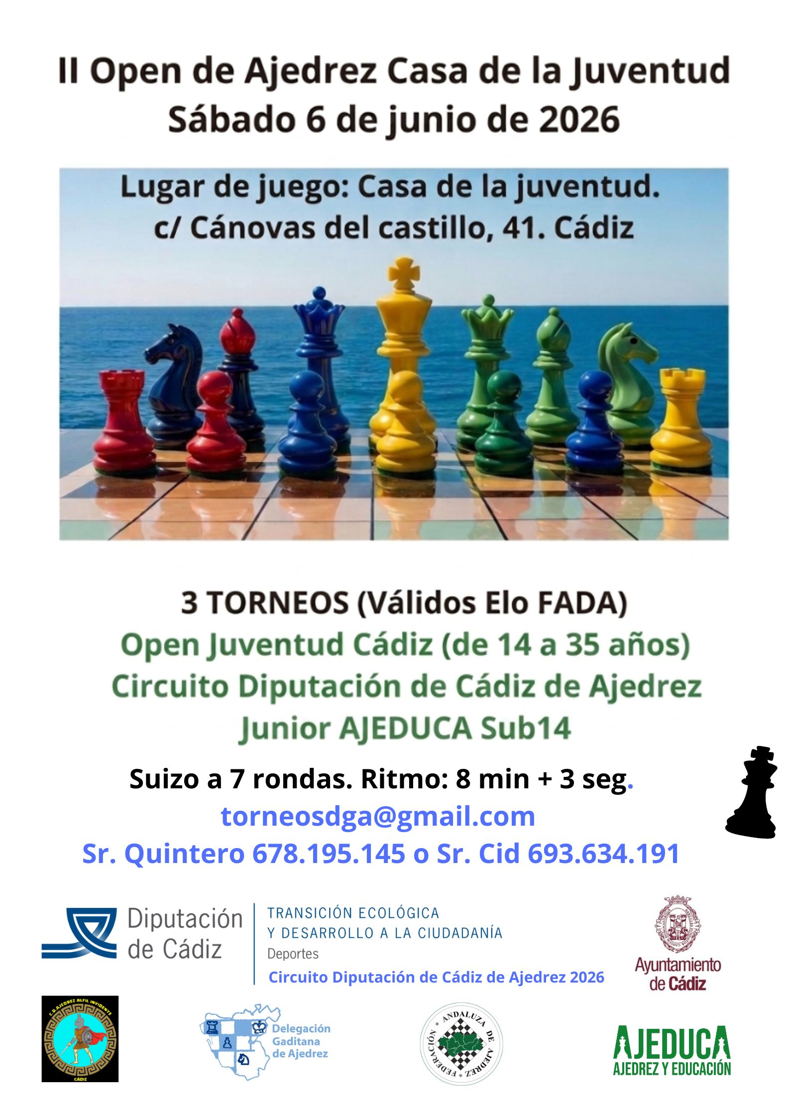 II Open de Ajedrez Casa de la Juventud de Cádiz Circuito Diputación de Cádiz de Ajedrez